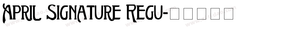 April Signature Regu字体转换